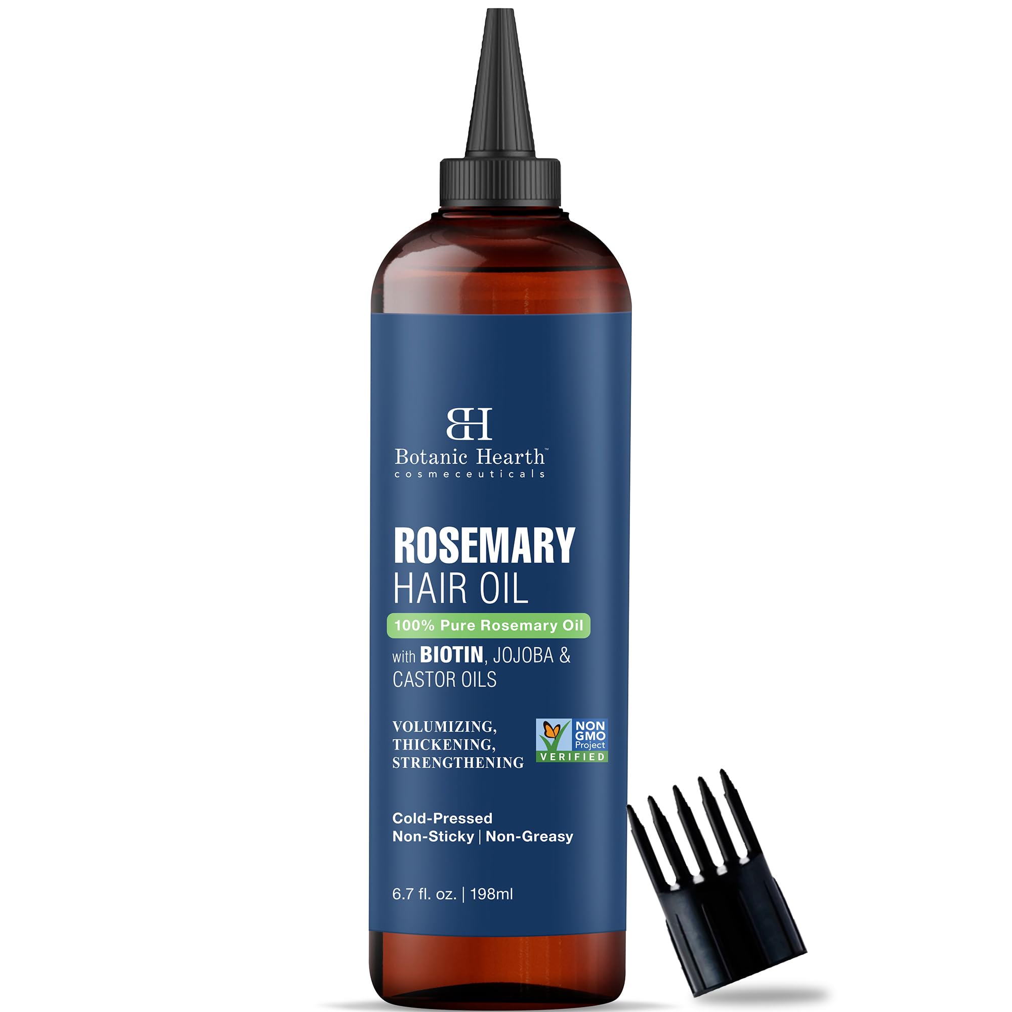 Botanic Hearth 100% Pure Rosemary Oil for Hair Growth Infused with Biotin | Hair Strenghtening Treatment | Nourishing & Volumizing | with Jojoba Oil