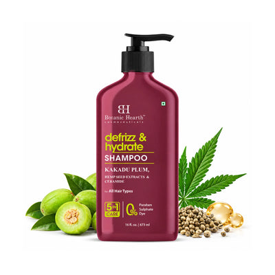 Defrizz & Hydrate Shampoo with Hemp Seed Extract & Ceramide | 16 fl oz