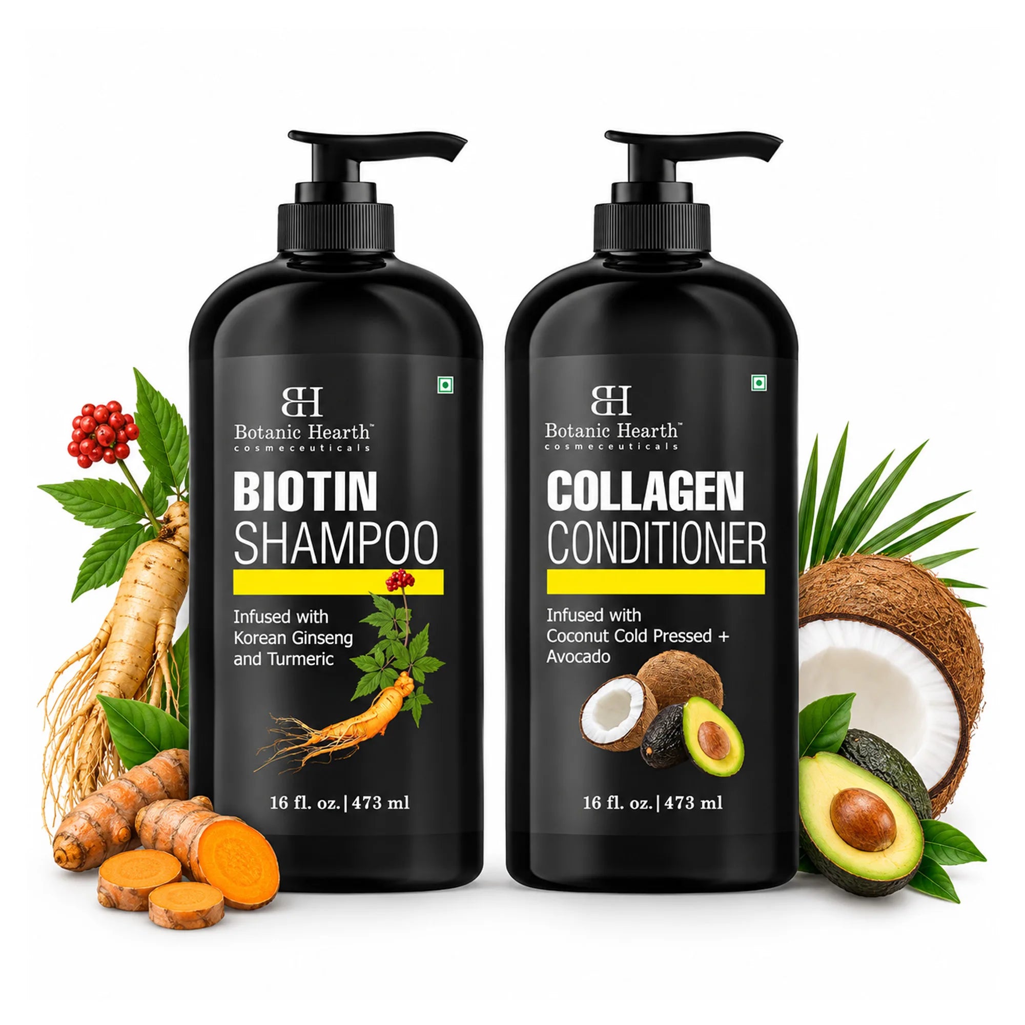 Biotin Shampoo and Collagen Conditioner | Hair Care – Botanic Hearth