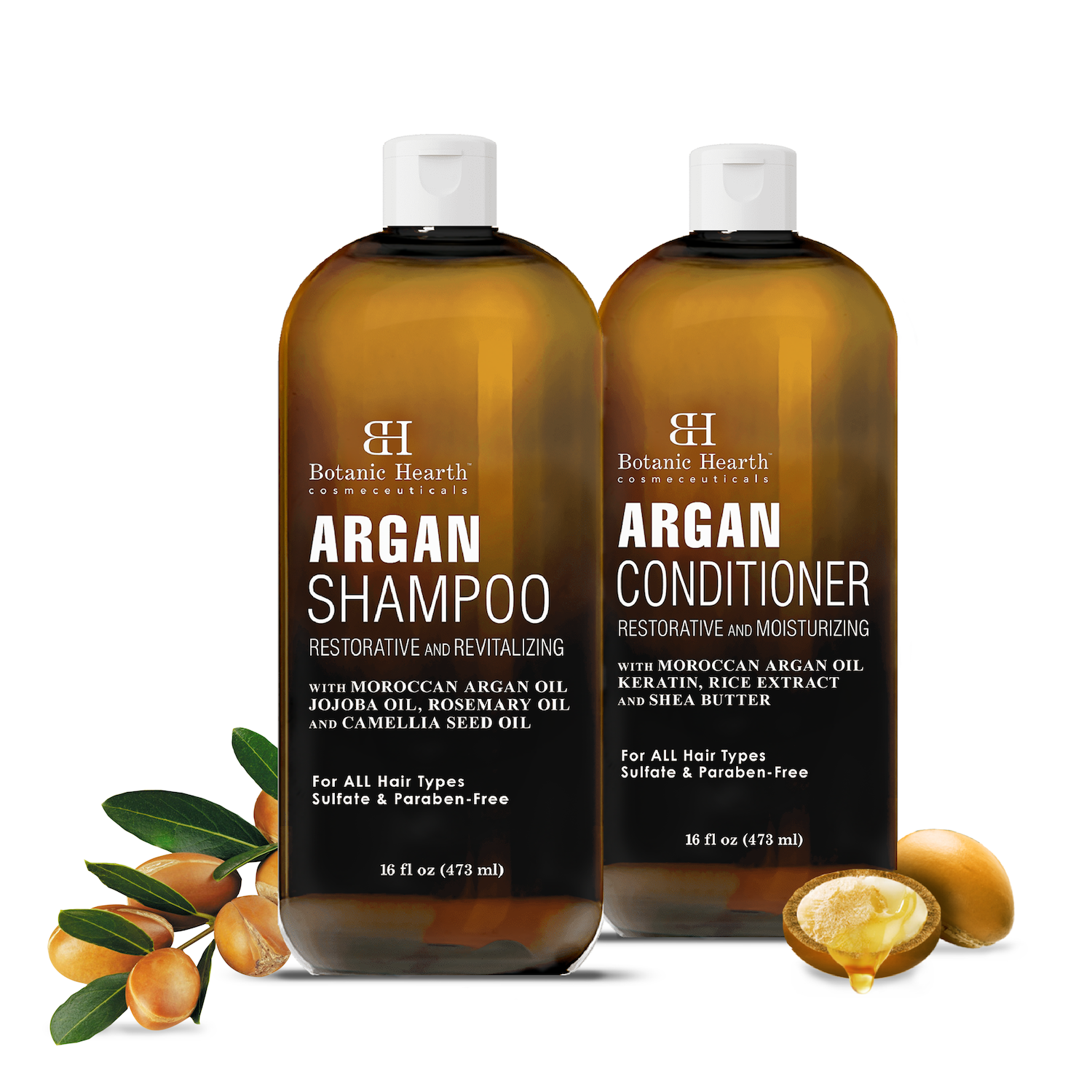 venskab Smelte salami Argan Oil Shampoo and Conditioner Set - Botanic Hearth