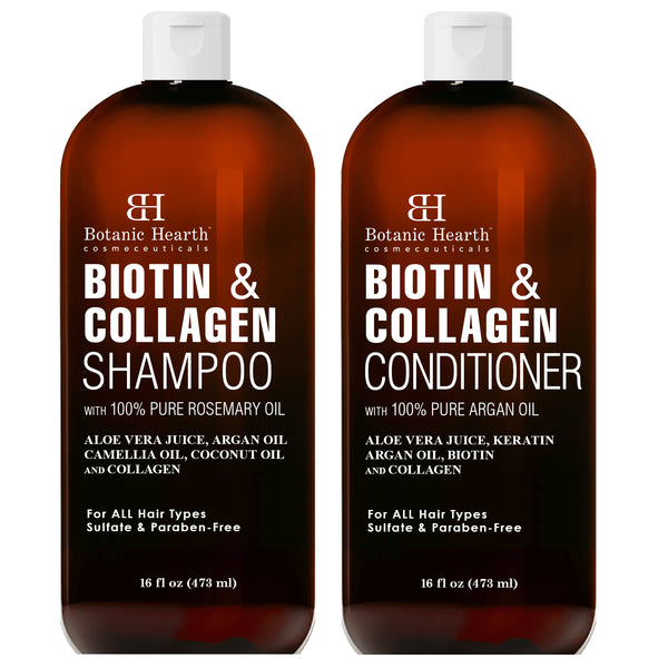 Vegan Collagen Biotin Shampoo and Conditioner Set