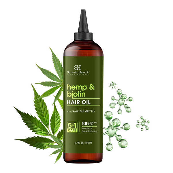 Hemp & Biotin Hair Oil with Saw Palmetto | 6.7 fl oz