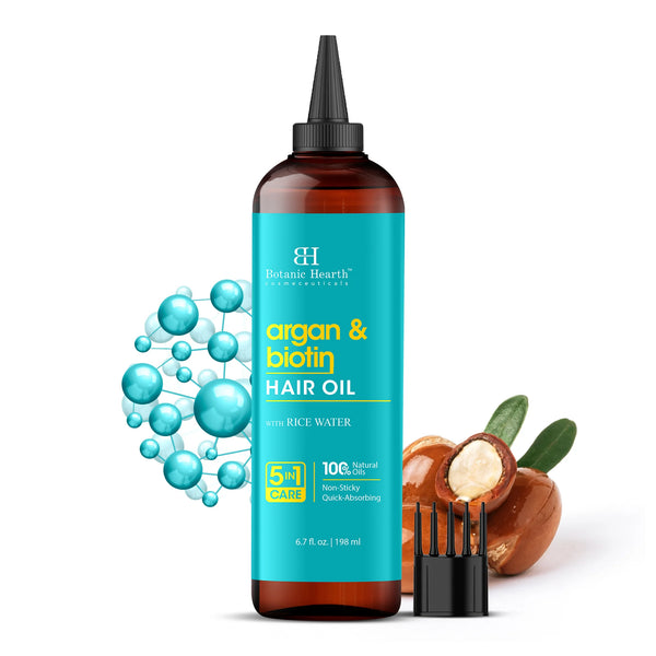 Argan & Biotin Hair Oil with Rice Water | 6.7 fl oz