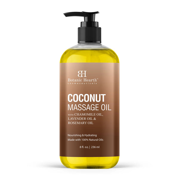 Coconut Massage Oil with Lavender and Rosemary Oil | 8 fl oz
