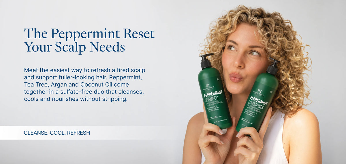 Peppermint Oil Shampoo and Conditioner Set with Keratin | 16 fl oz each banner