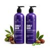 Curly Hair Shampoo and Conditioner Set with Jojoba Oil and Vitamin E | 16 fl oz each