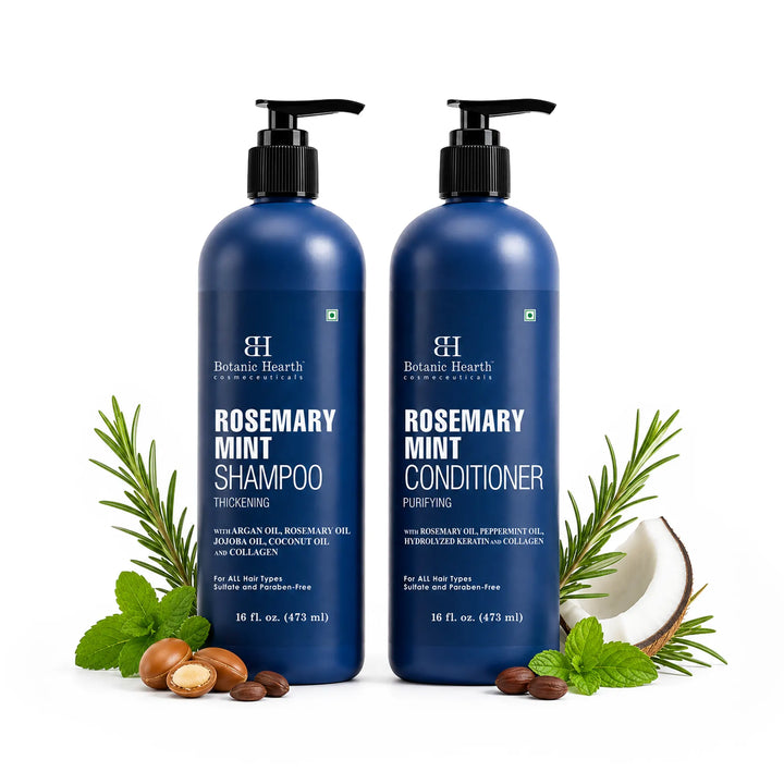 Rosemary Mint Shampoo and Conditioner Set | Botanic Hearth®