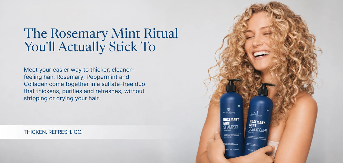Rosemary Mint Shampoo and Conditioner Set with Spearmint Oil and Collagen | 16 fl oz each banner