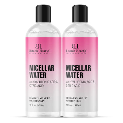 Micellar Water with Hyaluronic Acid and Glycerin | 16 fl oz - Pack of 2
