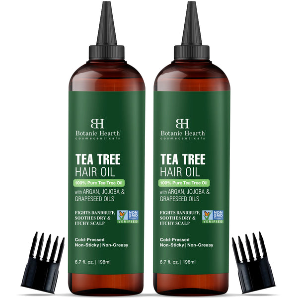 Tea Tree Hair Oil with Argan & Grapeseed Oils | 6.7 fl oz | Pack of 2