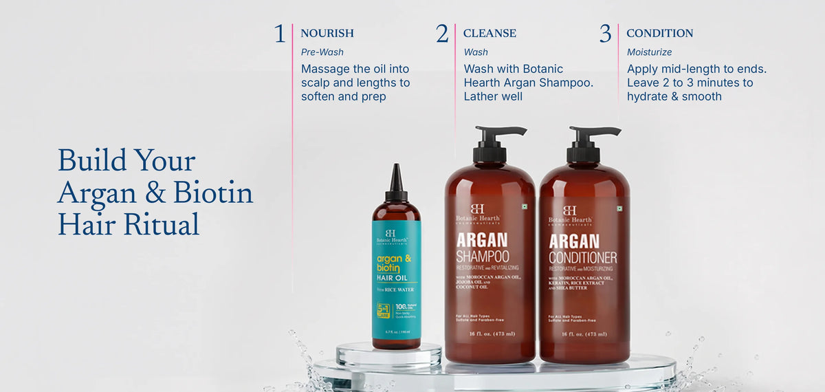 Argan & Biotin Hair Oil with Rice Water | 6.7 fl oz banner