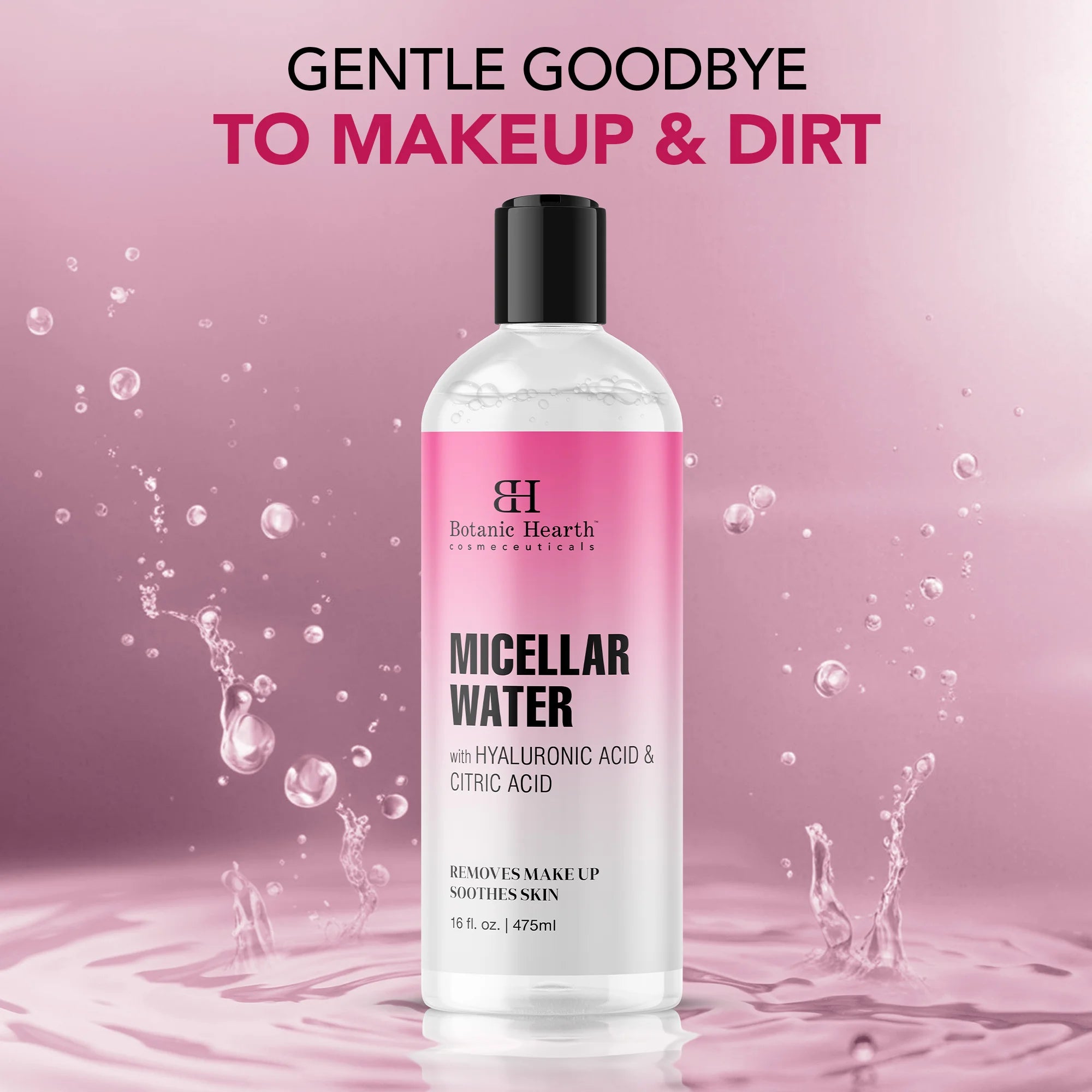 Micellar Water with Hyaluronic Acid and Glycerin | 16 fl oz - Pack of 2
