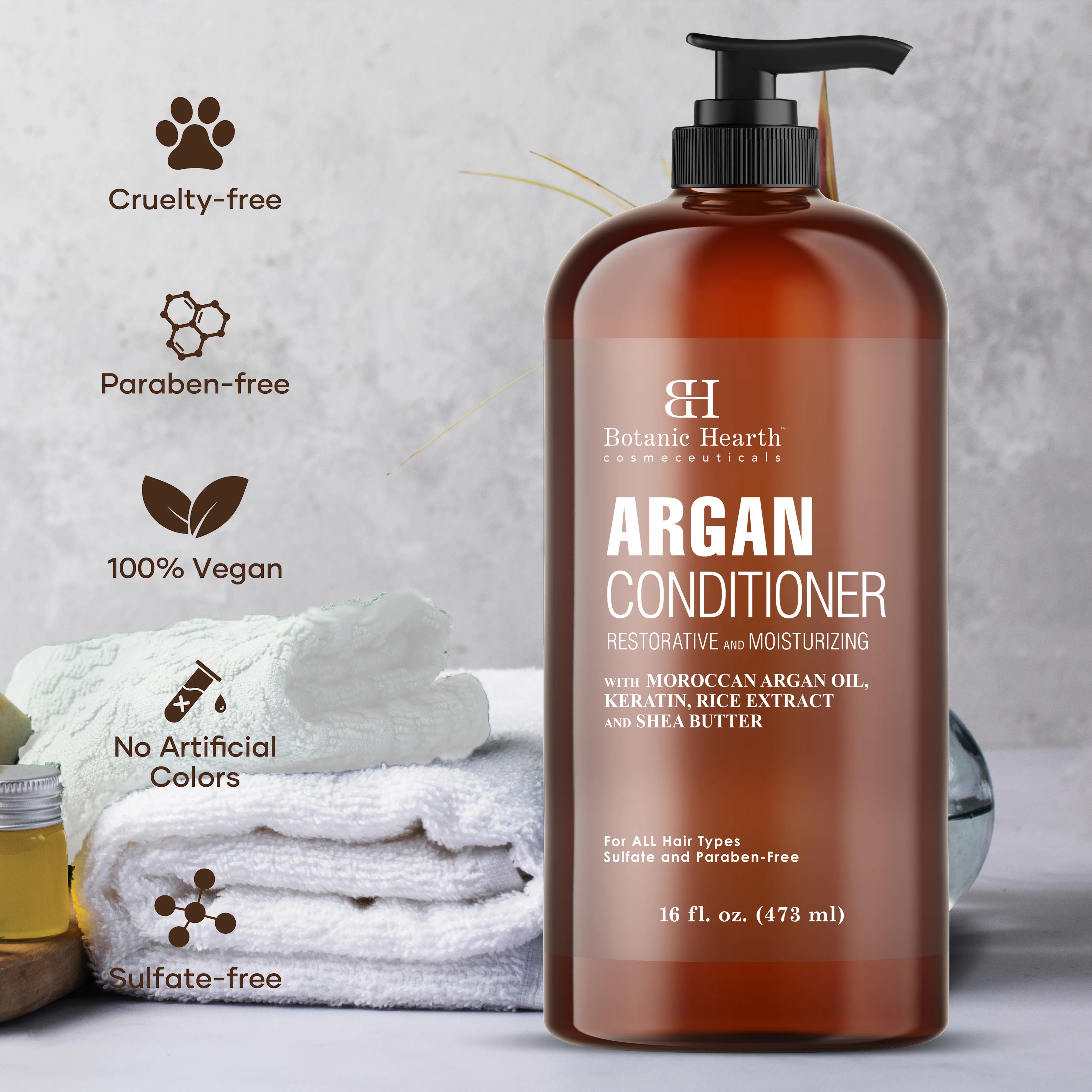 Argan Conditioner with Keratin and Rice Extract | 16 fl oz