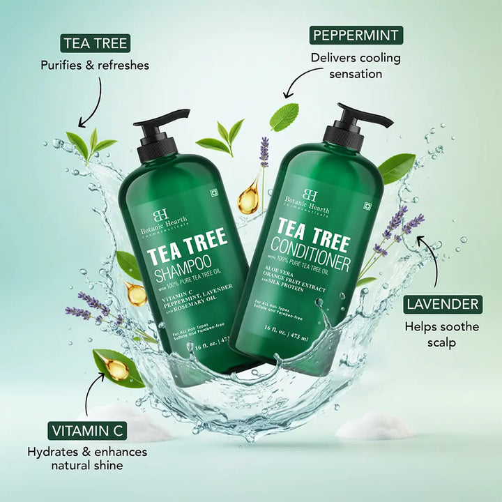 Tea Tree Oil Special Shampoo and Conditioner Set – Botanic Hearth