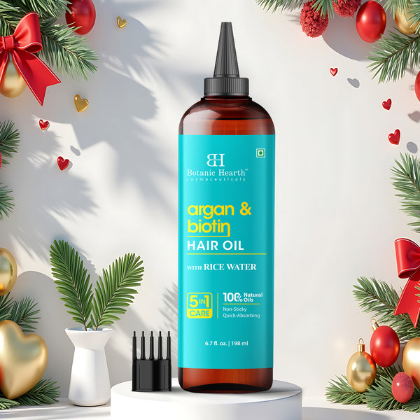 Argan & Biotin Hair Oil with Rice Water | 6.7 fl oz