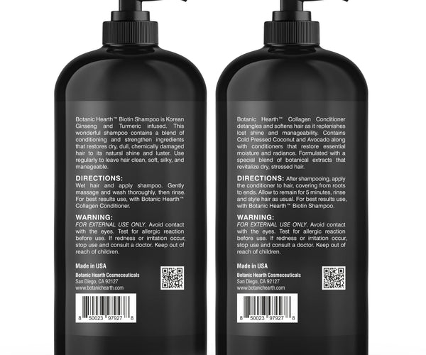Biotin Shampoo and Collagen Conditioner | Hair Care – Botanic Hearth