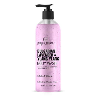 Bulgarian Lavender & Ylang Ylang Body Wash with Vitamin E, Sage Leaf Extracts | 16 fl oz