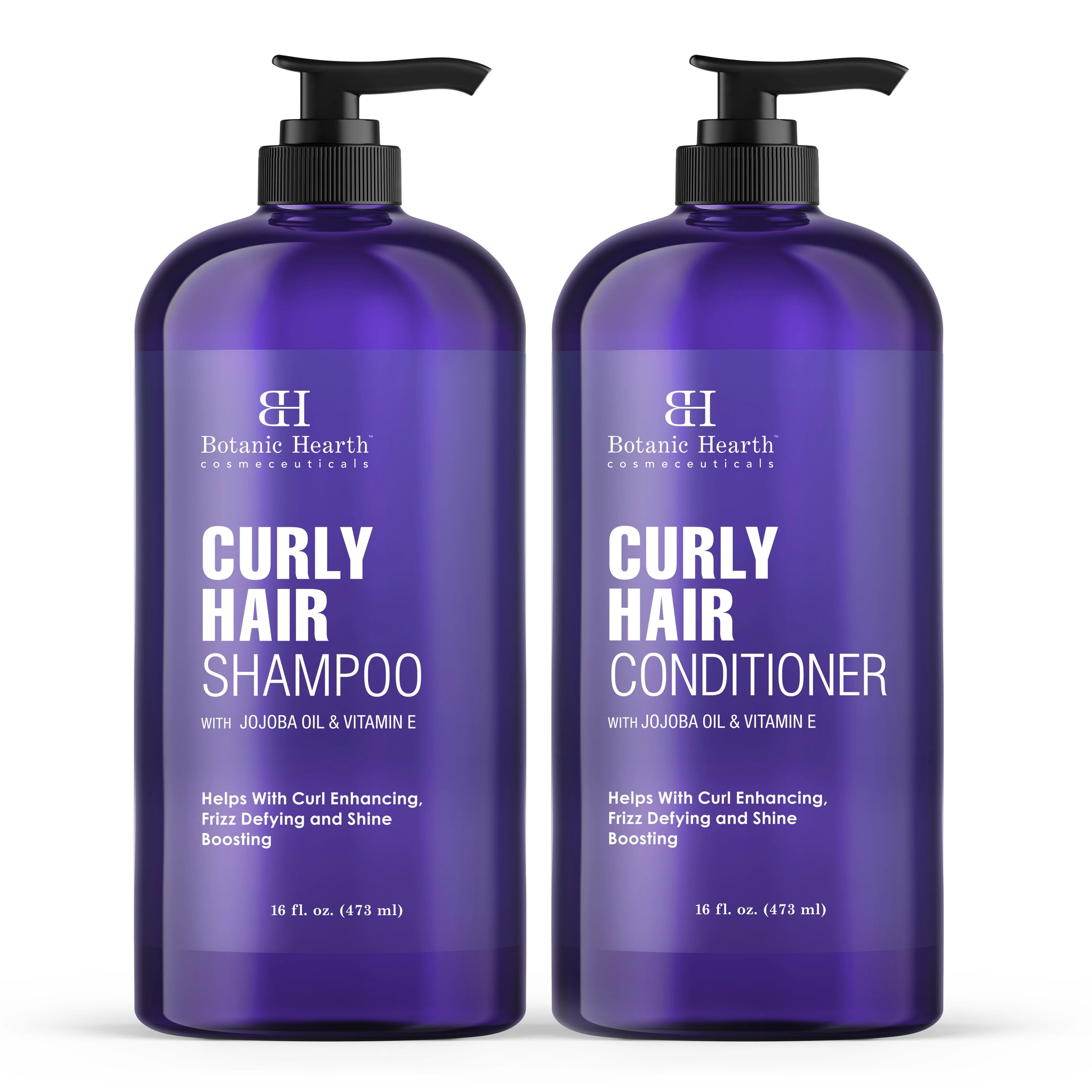 Curly Hair Shampoo And Conditioner Set With Jojoba Oil And Vitamin E Curly Hair Shampoo And Conditioner Set With Jojoba Oil And Vitamin E