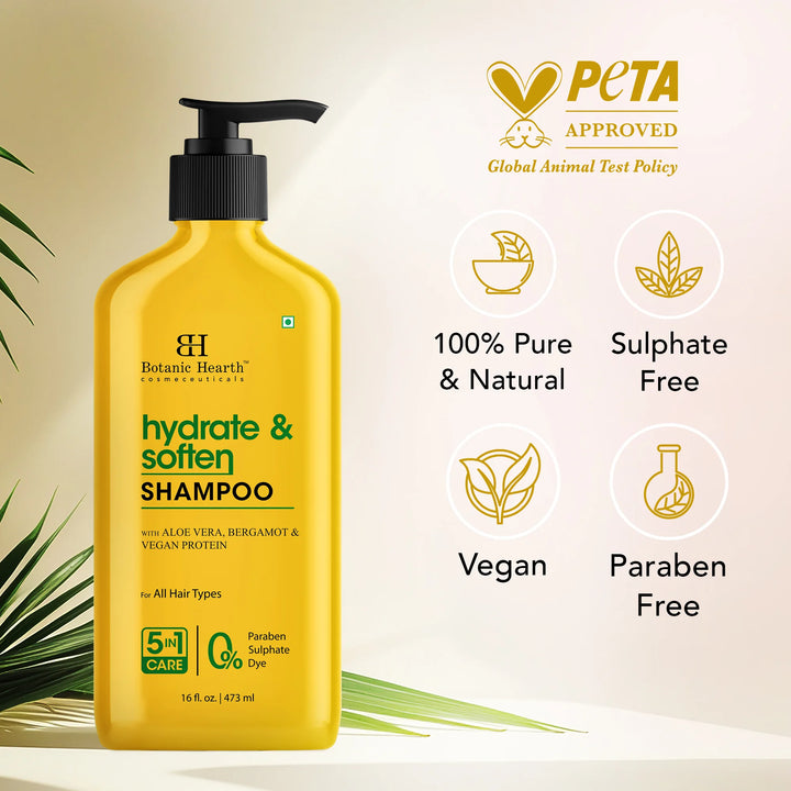 Hydrate & Soften Shampoo with Aloe Vera & Vegan Protein | 16 fl oz Hydrate & Soften Shampoo with Aloe Vera & Vegan Protein | 16 fl oz