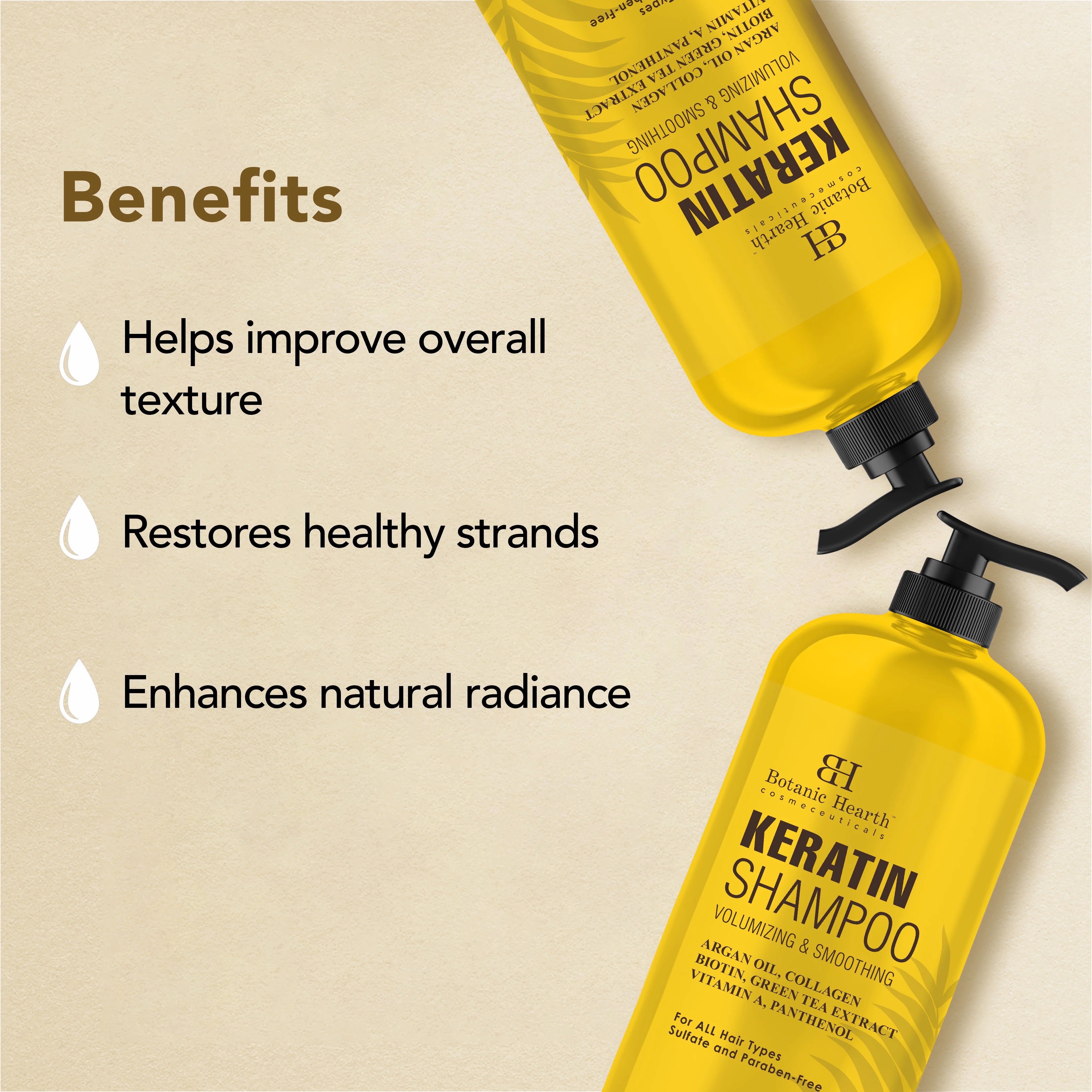 Keratin Shampoo With Argan Oil, Collagen & Biotin | 16 fl oz