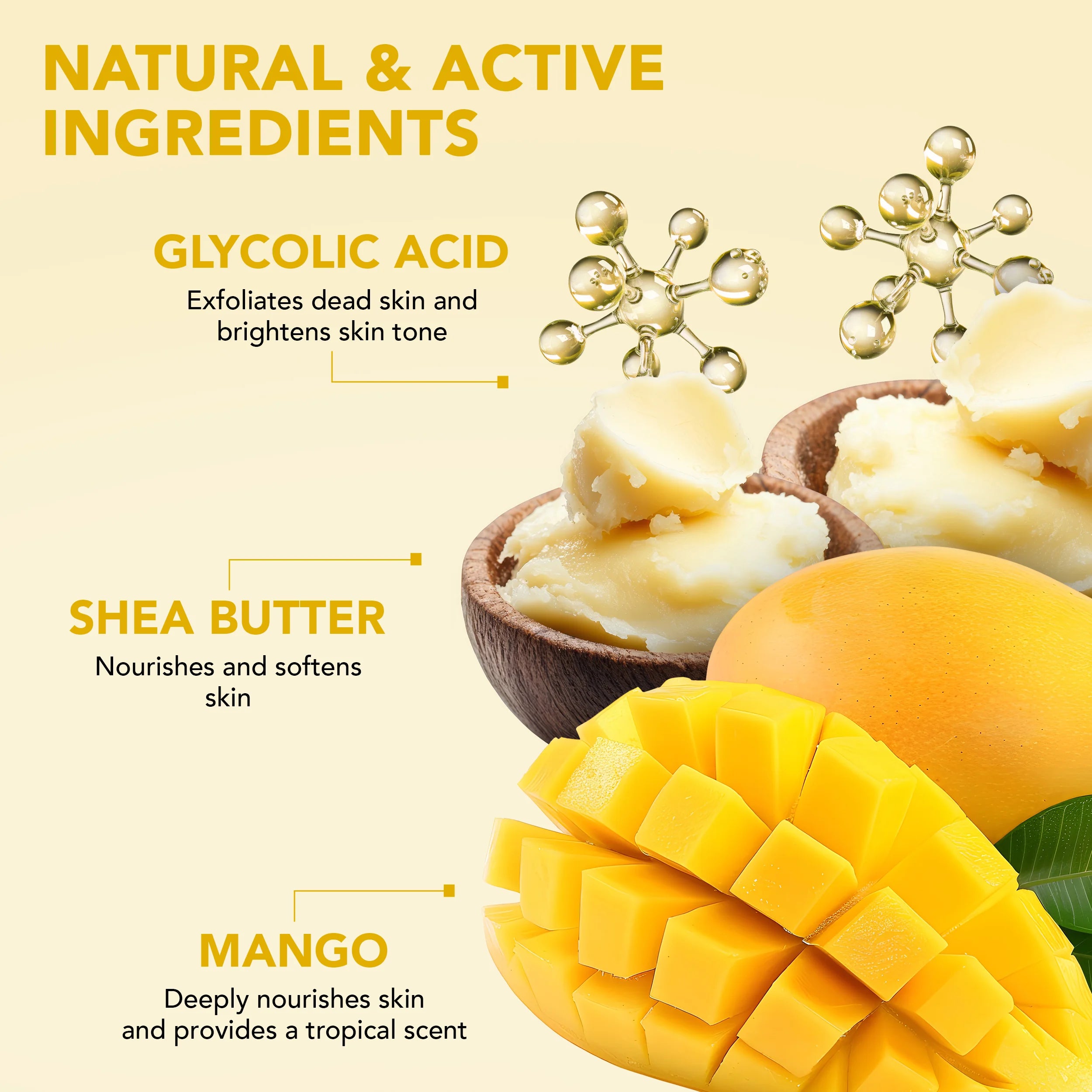 Mango Swirl Body Scrub with Glycolic Acid | 8.8 oz