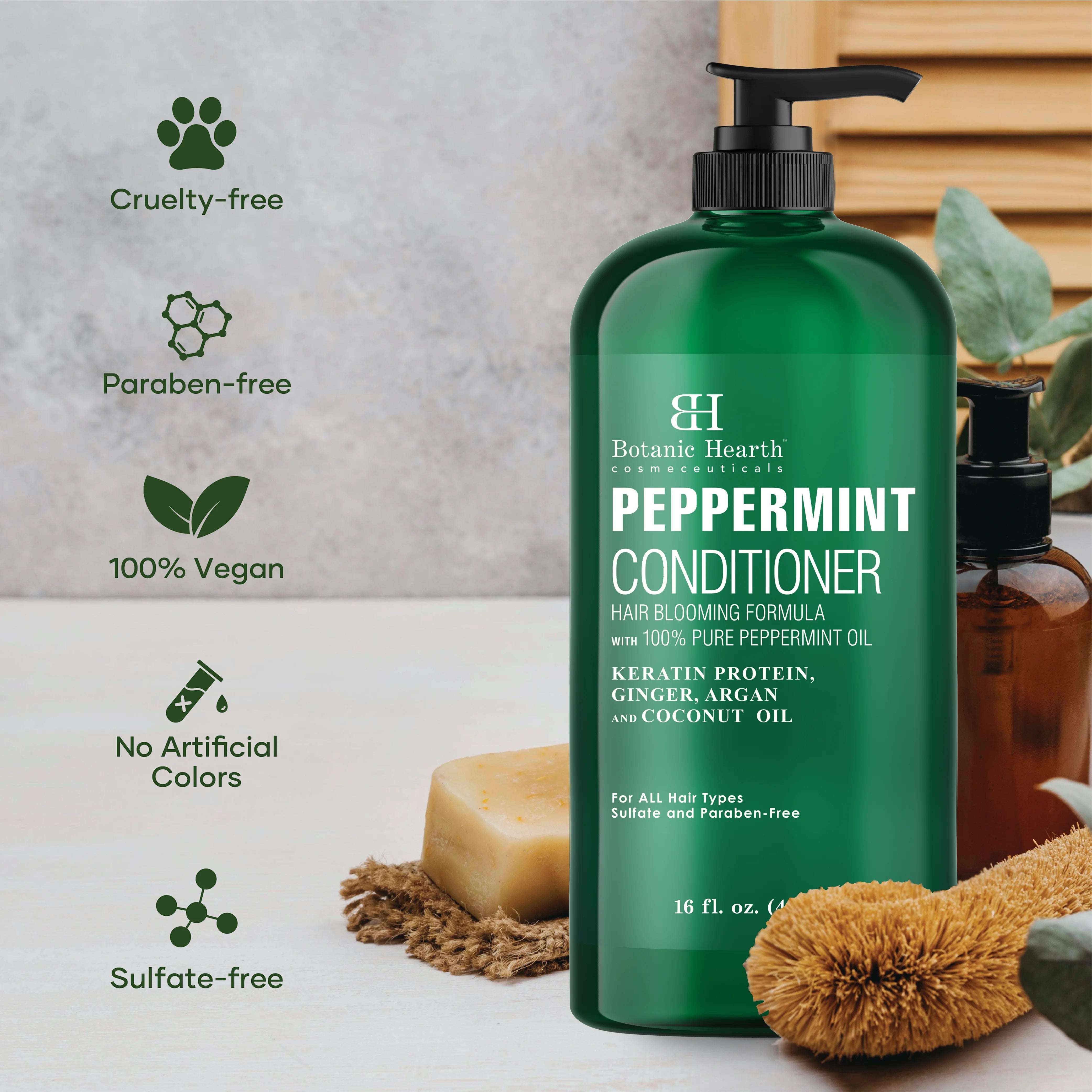 Peppermint Conditioner with Keratin Protein and Argan Oil | 16 fl oz