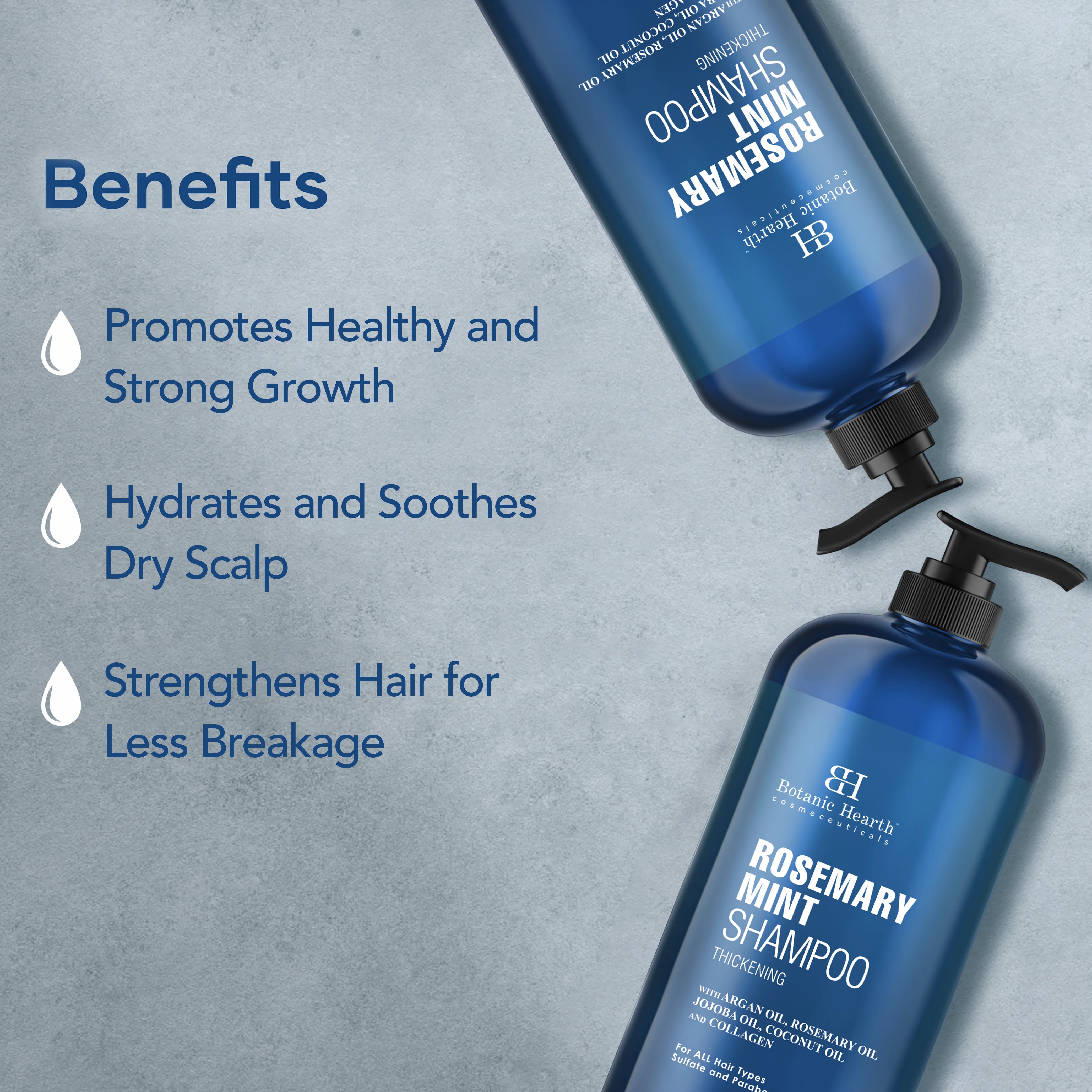 Rosemary Mint Shampoo with Argan Oil and Collagen | 16 Oz