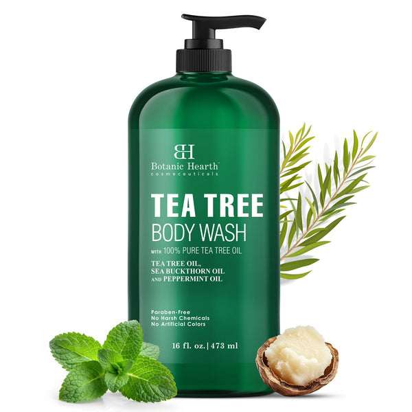 Tea Tree Body Wash with Sea Buckthorn Oil and  Peppermint Oil | 16 fl oz