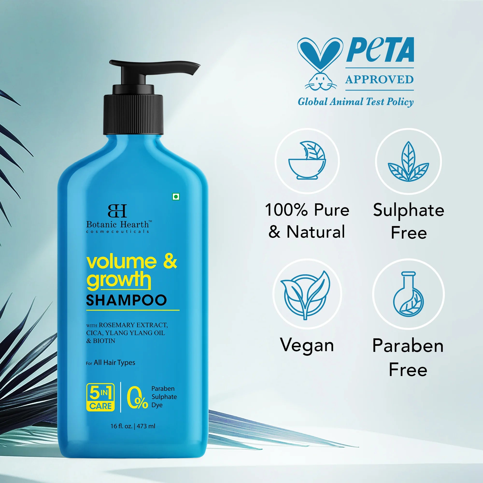 Volume & Growth Shampoo with blend of Rosemary & Cica | 16 fl oz