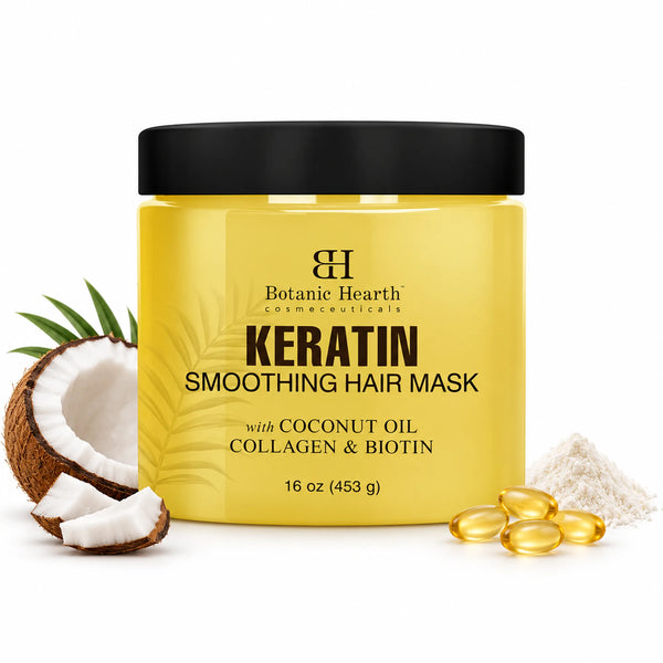 Keratin Smoothening Hair Mask with Coconut Oil and Biotin | 16 oz