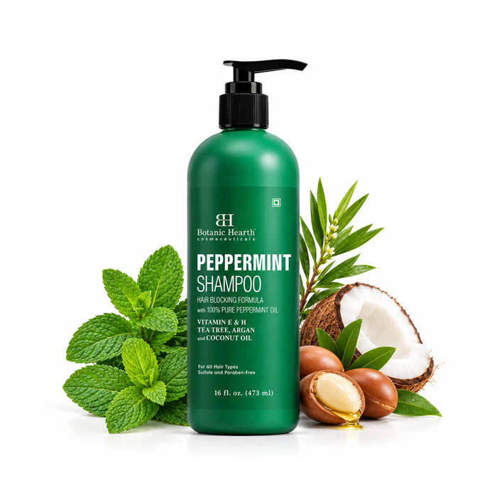 Peppermint Oil Shampoo with Vitamin E and Tea Tree Oil | 16 fl oz