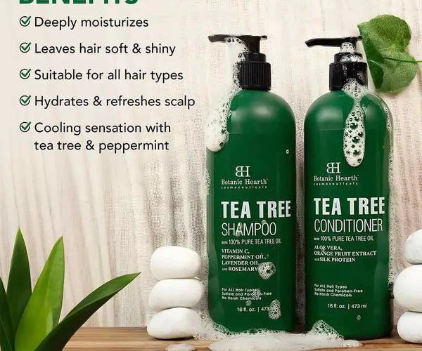 Tea Tree Oil Special Shampoo and Conditioner Set – Botanic Hearth