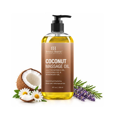 Coconut Massage Oil with Lavender and Rosemary Oil | 8 fl oz