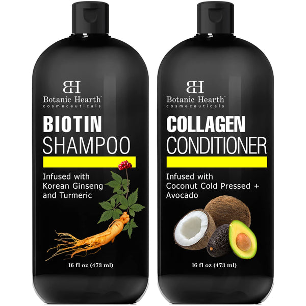 Biotin Shampoo and Conditioner  Set with Collagen