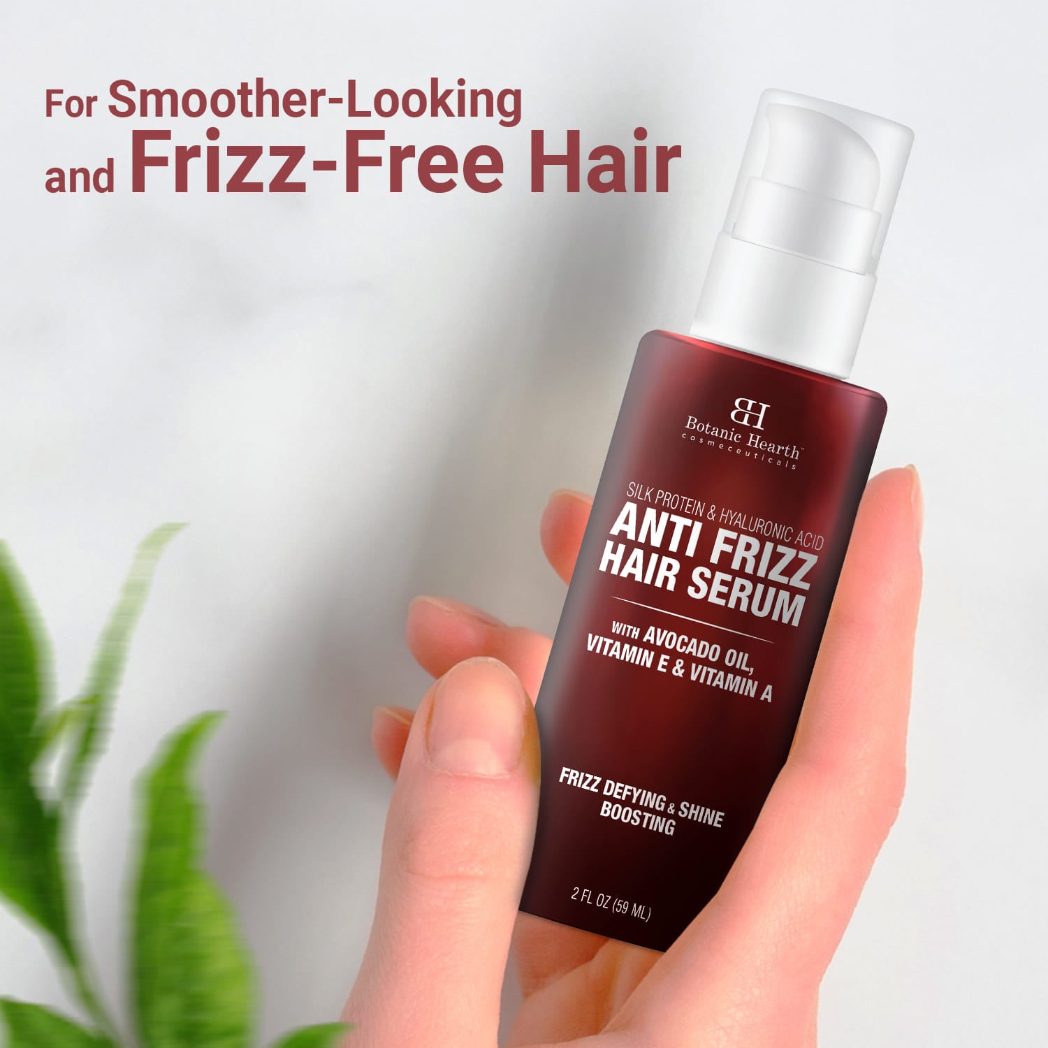 Anti Frizz Hair Serum With Vitamin E 2 Fl Oz Botanic Hearth 6659