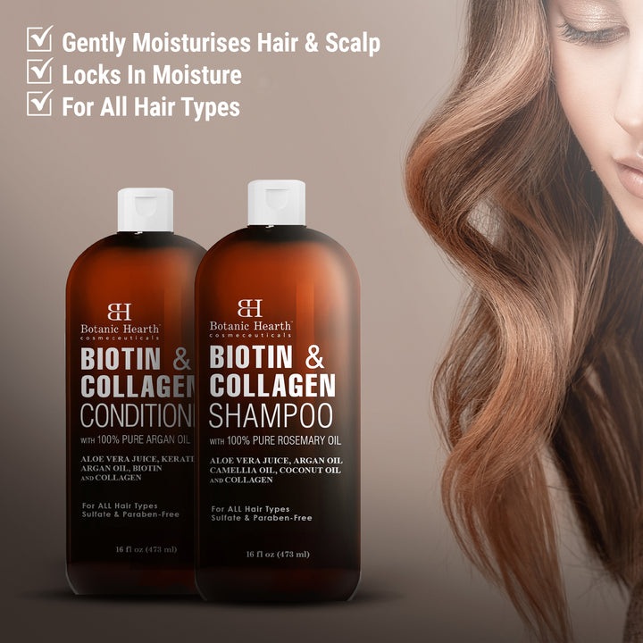 Majestic Pure Biotin Shampoo - with Vegan Collagen - Best for Hair