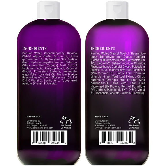 Purple Shampoo and Conditioner Set Protect Hair Color Botanic Hearth