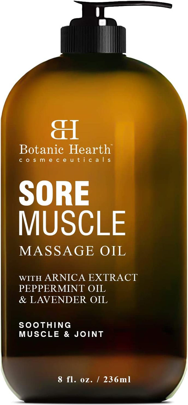 Sore Muscle Massage Oil with Arnica Montana Extract and Essential Oils